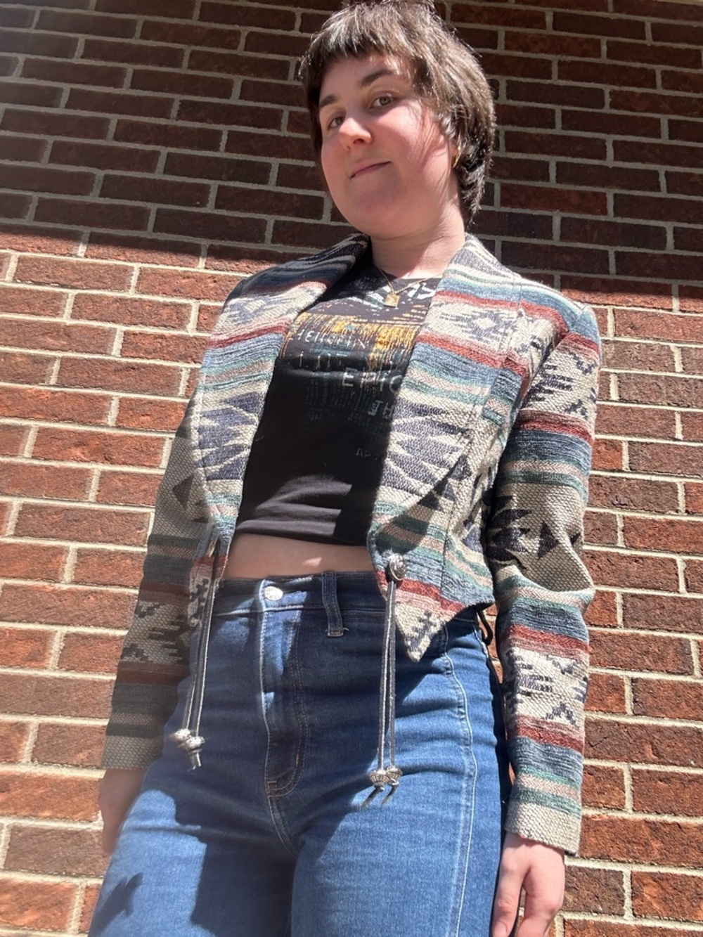 Western cropped tapestry jacket - Picture 7 of 16